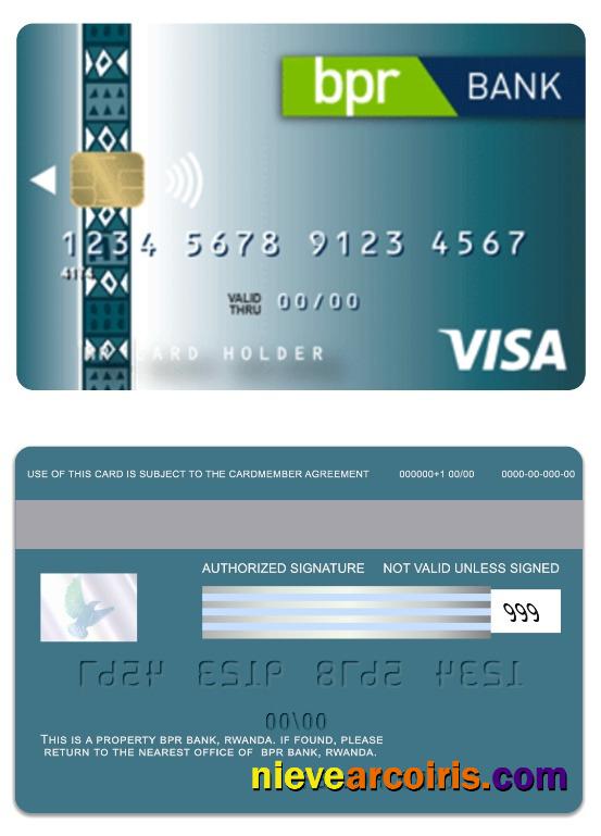 Rwanda BPR Bank visa classic credit card